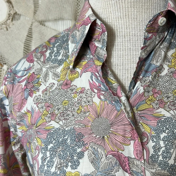 Maus & Hoffman Liberty Fabric Long Sleeve Button Down Shirt Size Small - Picture 2 of 8